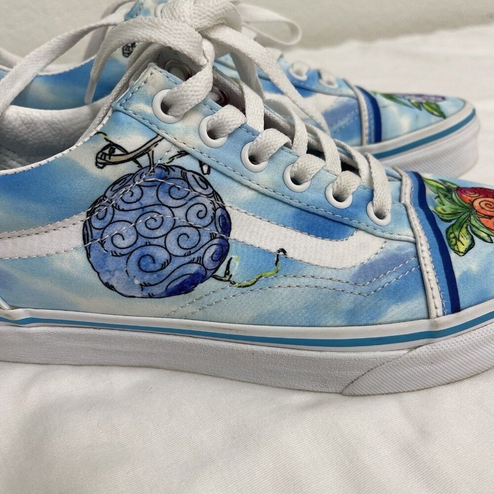 VANS One Piece Old School Devil Fruit Flats Womens 7.0 Colorful Lace Up Logo 5.5 - Picture 4 of 8